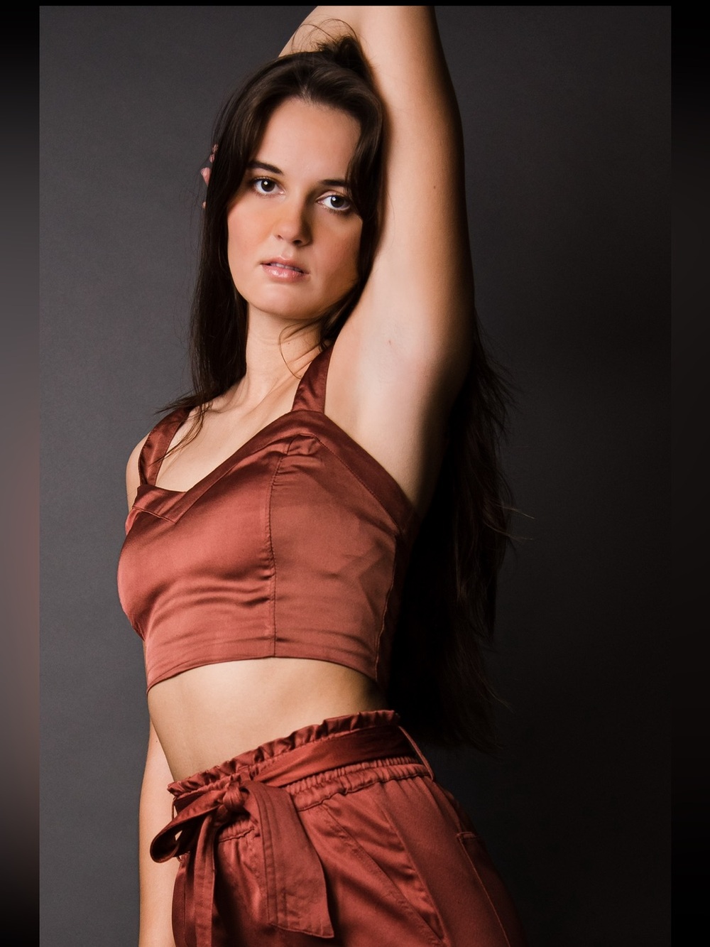 Abercrombie & Fitch Brick Red Cropped Cami